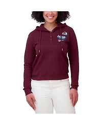 Wear By Erin Andrews Women's Burgundy Colorado Avalanche Waffle-Knit Pullover Hoodie