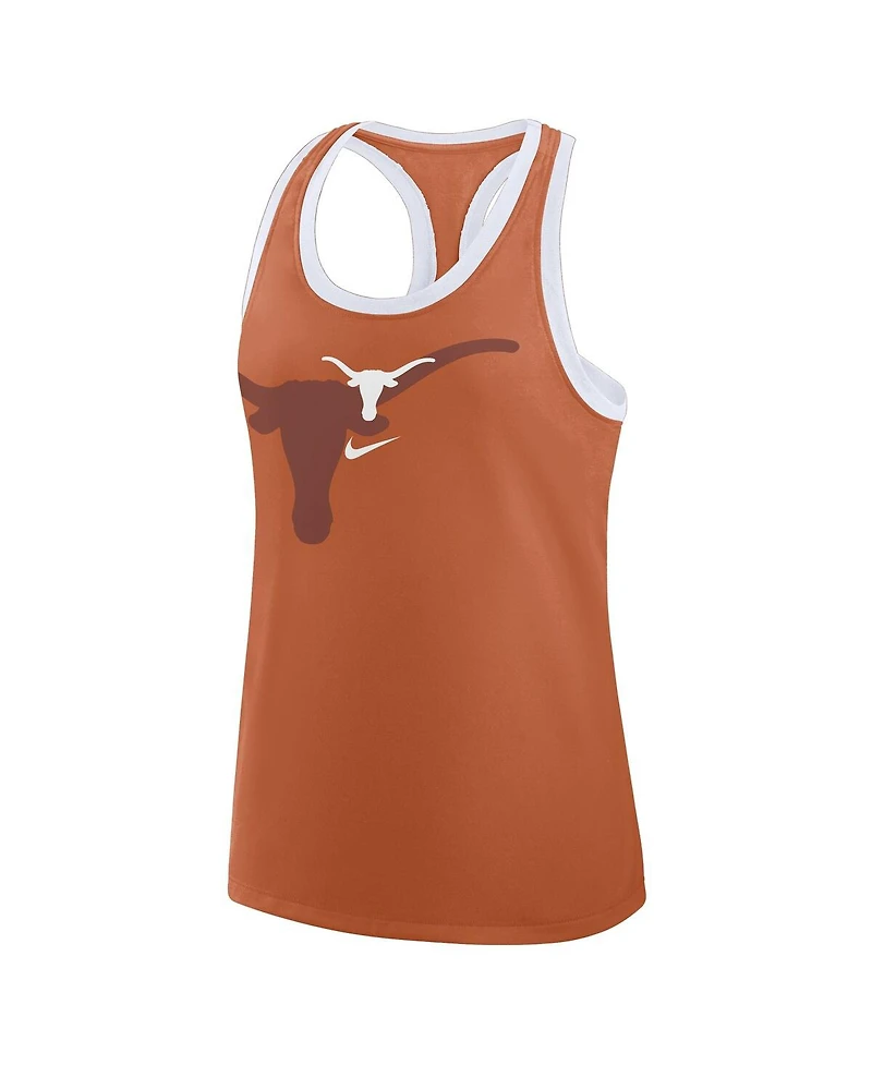 Nike Women's Texas Orange Texas Longhorns Primetime Tri-Blend Racerback Tank Top