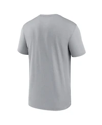 Nike Men's Heather Gray Detroit Lions Primetime Legend Wordmark Performance T-Shirt