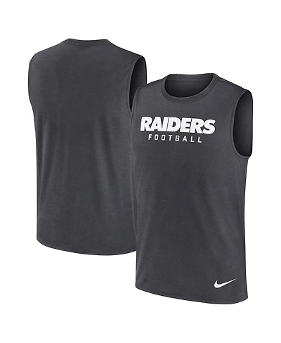 Nike Men's Gray Las Vegas Raiders Legend Performance Muscle Tank Top