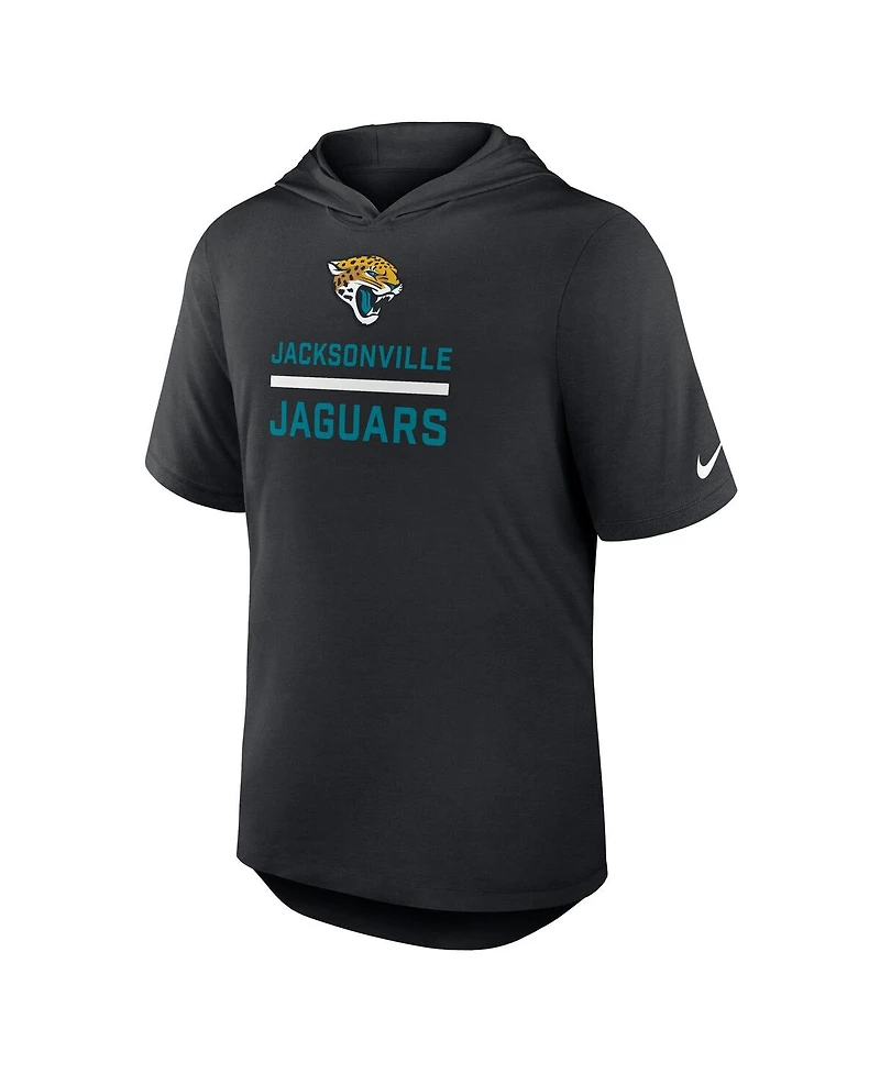 Nike Men's Black Jacksonville Jaguars Lockup Tri-Blend Hoodie T-Shirt