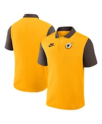 Nike Men's Gold/Brown San Diego Padres Cooperstown Collection Color-Block Victory Performance Polo Shirt