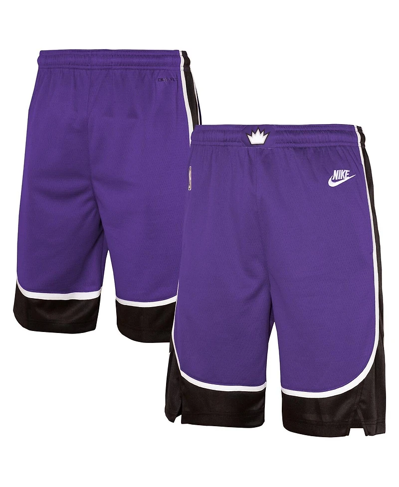 Nike Big Boys and Girls Purple Sacramento Kings 2024/25 City Edition Swingman Performance Shorts