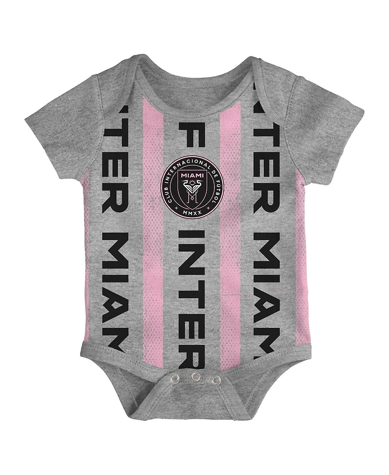 Outerstuff Newborn Inter Miami Cf Loyal Buddies Bodysuit 3-Pack