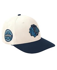 Starter Men's Cream/Navy Chicago Blackhawks Blue Wave Classic Adjustable Hat