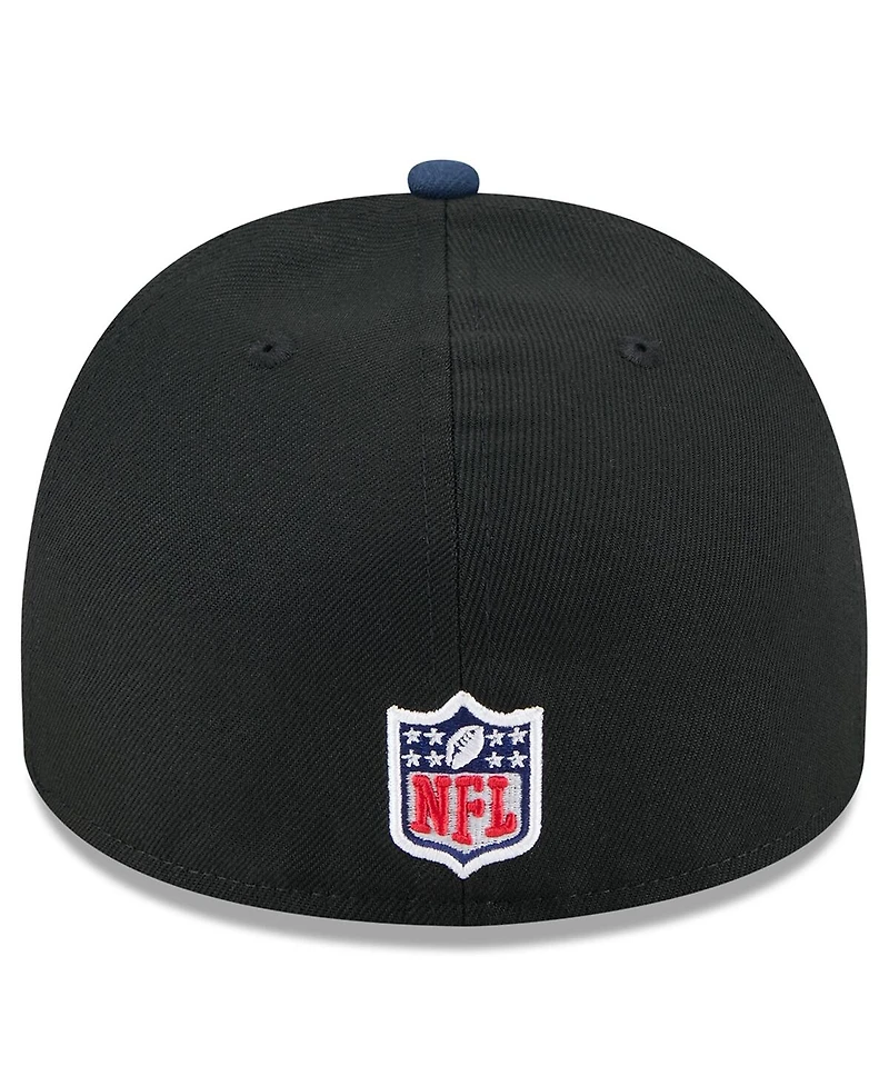 New Era Men's Black/Navy Dallas Cowboys 2025 Nfl Draft On Stage A-Frame 59FIFTY Fitted Hat