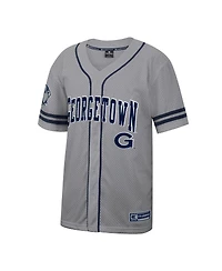 Colosseum Men's Gray Georgetown Hoyas Free Spirited Baseball Jersey