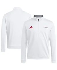 Adidas Men's White Nebraska Huskers Elevated Quarter-Zip Jacket