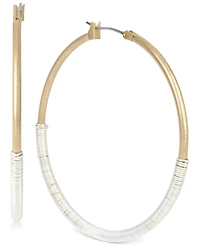 Robert Lee Morris Soho Large Two-Tone Wrapped Hoop Earrings