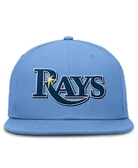 Nike Men's Light Blue Tampa Bay Rays True Round Bill Performance Fitted Hat