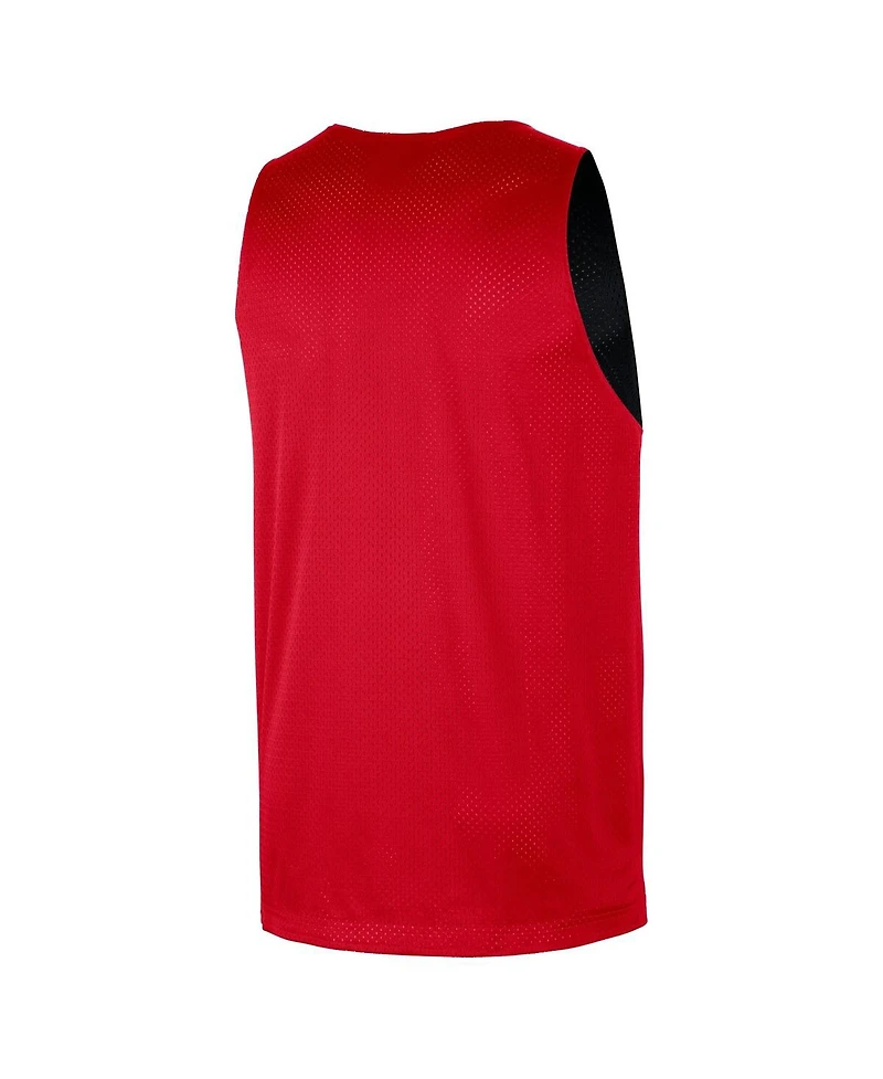 Nike Men's Red/Black Chicago Bulls Courtside Reversible Mesh Practice jersey