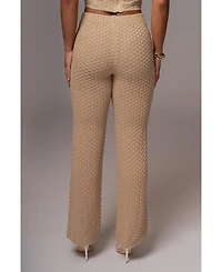 Jluxlabel Women's Beige Madison Knit Pants