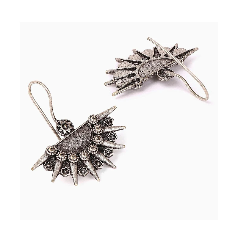 Sohi Women's Oxidised Drop Earrings
