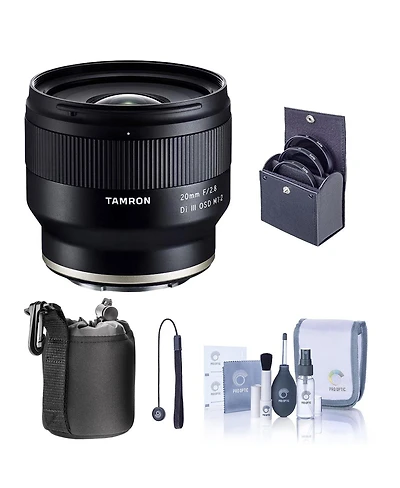 Tamron 20mm f/2.8 Di Iii Osd Lens for Sony Fe, Bundle with ProOptic 67mm Filter Kit, Cleaning Kit, Lens Cap Tether, Lens Pouch