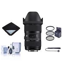 Sigma 18-35mm f/1.8 Dc Hsm Art Lens for Canon Ef, Bundle with ProOptic 72mm Filter Kit, Cleaning Kit, Cap Tether, Lens Wrap