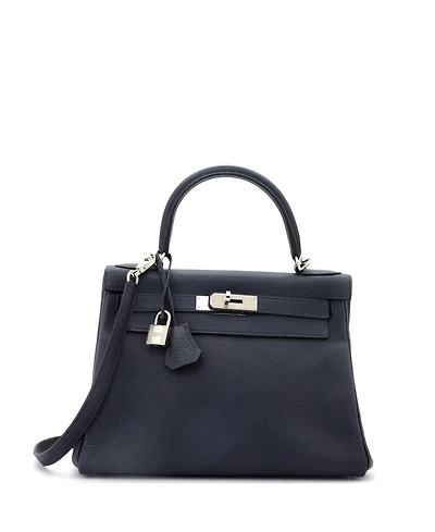 Pre-Owned Hermes Kelly Handbag Togo with Palladium Hardware
