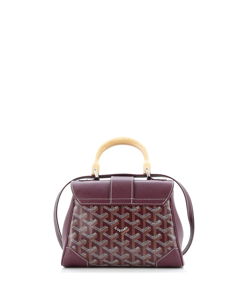 Pre-Owned Goyard Mini Saigon Top Handle Bag Coated Canvas with Leather