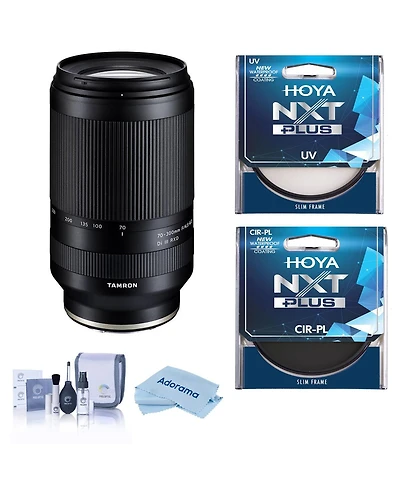 Tamron 70-300mm f/4.5-6.3 Di Iii Rxd Lens for Sony E, Bundle with Hoya Nxt Plus 67mm Uv+Cpl Filter Kit, Cleaning Kit, Cloth