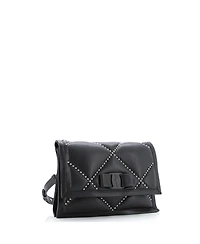Pre-Owned Salvatore Ferragamo Small Viva Bow Flap Bag Studded Leather