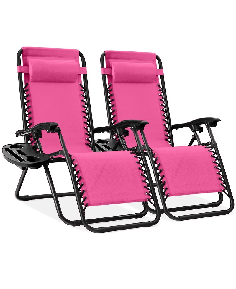Best Choice Products Set of 2 Zero Gravity Lounge Chair Recliners for Patio