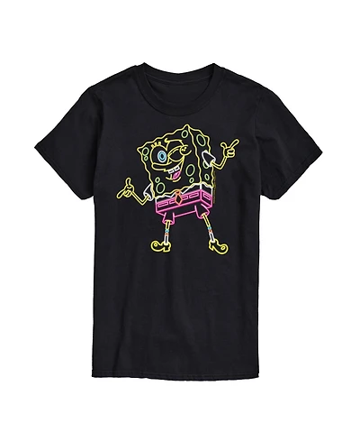 Airwaves Men's SpongeBob SquarePants Neon Short Sleeve T-Shirt