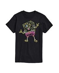 Airwaves Men's SpongeBob SquarePants Neon Short Sleeve T-Shirt