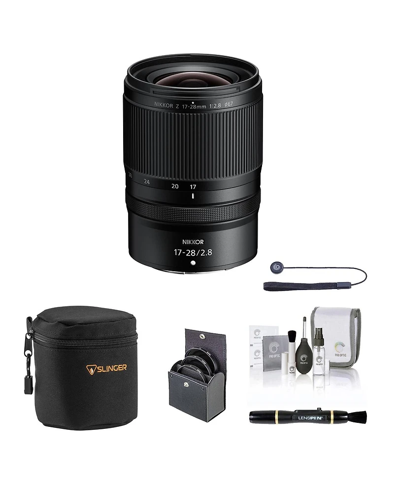 Nikon Nikkor Z 17-28mm f/2.8 Lens Bundle with 67mm Filter Kit, Soft Lens Case, Lens Cleaner, Cleaning Kit, Universal Lens Cap Tether