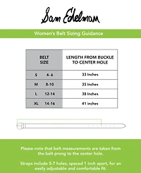 Sam Edelman Women's Western Double-e Link Braided Leather Belt