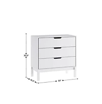 Samuel Kids Triple-Drawer Dresser With Solid Wood Frame