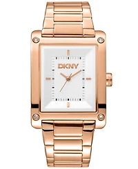 Dkny Women's Westside Maxi Rose-Gold Stainless Steel Bracelet Watch, 41mm