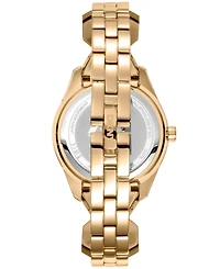 Dkny Women's Astoria Midi Glitz Gold-Tone Stainless Steel Bracelet Watch, 33mm