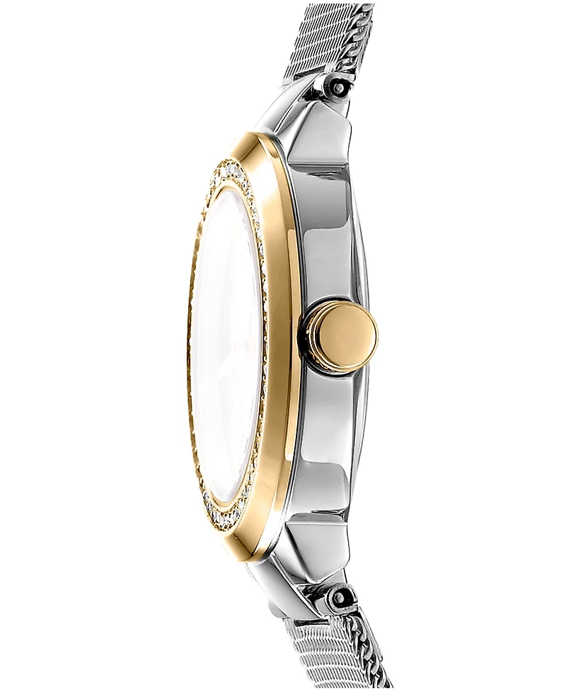 Dkny Women's Eastside Mini Silver Dial Gold Tone Case on Stainless Steel Bracelet Watch 28mm