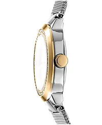 Dkny Women's Eastside Mini Silver Dial Gold Tone Case on Stainless Steel Bracelet Watch 28mm