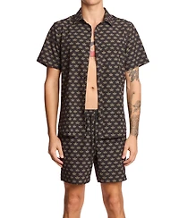Paisley & Gray Men's Gilligan Printed Drawstring 6" Swim Trunks