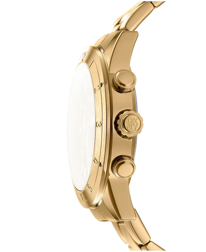 Dkny Men's Bryant Park Chronograph Gold-Tone Stainless Steel Bracelet Watch, 44mm