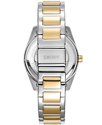 Dkny Women's Chambers Multi Sport Chronograph Silver Dial Gold Two-Tone Stainless Steel Bracelet Watch 36mm