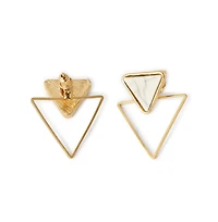 Sohi Women's Gold Plated Designer Stone Drop Earrings
