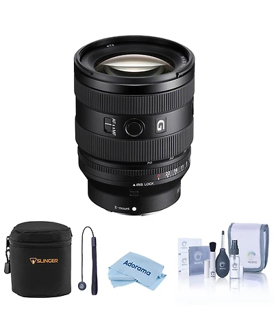 Sony Fe 20-70mm f/4 G Lens for Sony E, Bundle with Soft Lens Case, Cleaning Kit and Lens Cap Tether