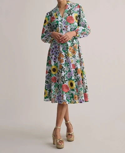 UNTUCKit Women's Stretch Cotton Floral Lucia Dress