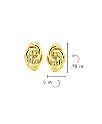 Bling Jewelry Set of 2 Interlocking Rope Clip-On Earrings in Gold and Silver Plated Brass