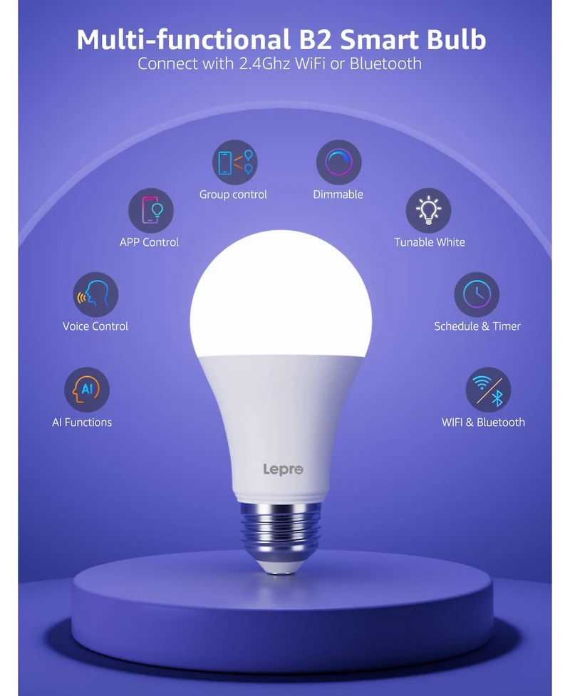 Lepro B2 Ai Smart Light Bulbs