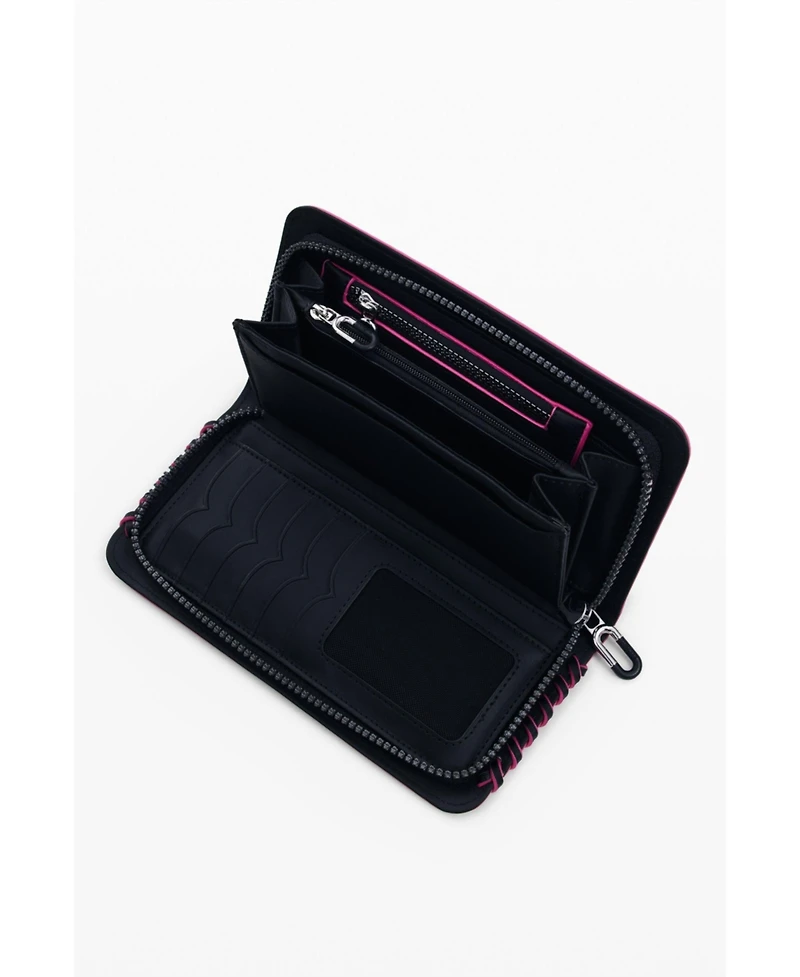 Desigual Women's Medium wallet with detachable leather-effect