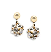Sohi Women's Gold Plated Party Designer Stone Drop Earrings
