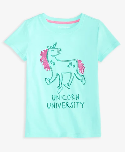 Epic Threads Toddler Girls Unicorn University Graphic T-Shirt, Exclusively at Macy's