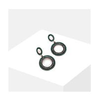 Sohi Women's Gold-Plated Stone Drop Earrings