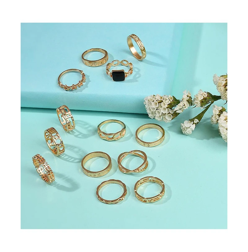 Sohi Women's Minimal Multi-Layer Ring