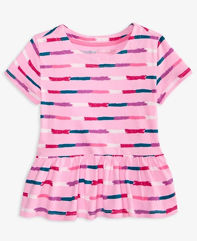 Epic Threads Toddler Girls Crayon Stripe Peplum Top, Exclusively at Macy's
