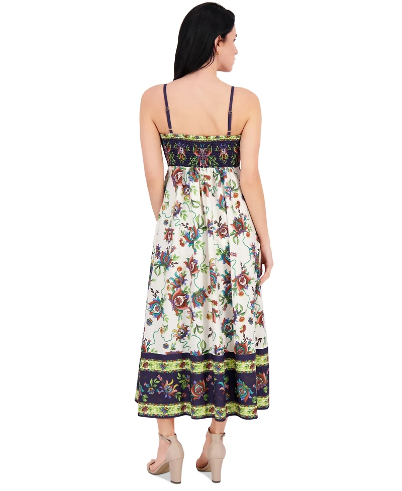 Siena Women's Printed Square-Neck Sleeveless Maxi Dress