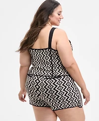 Nina Parker Trendy Plus Geo-Knit Tank