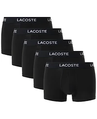 Lacoste Men's 5-Pack Regular-Fit Stretch Logo Band Trunk Underwear